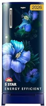 Whirlpool 184 L 5 Star Direct-Cool Single Door Refrigerator with Intellisense Inverter Compressor (205 WDE ROY 5S Inv SAPPHIRE SPRING-Y, Blue, 2026 Model)