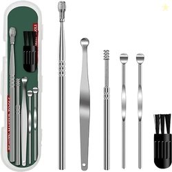 ANTIL'S Reusable Ear Wax Cleaner Kit  6-Piece Ear Cleaning Tool Set wi