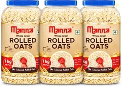 Manna Rolled Oats - 3kg| Gluten Free | High Protein & Fibre | 100...mo