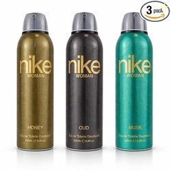 Nike Woman Deodorant Spray Pack of 3  Honey, Oud & Musk Long Lasting F
