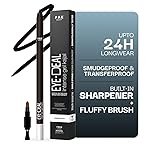 FAE Beauty 24Hr Longstay Eye-Deal Intense Gel Kajal -Smudgeproof, Waterproof, With Built-in Sharpener & Fine Bristle Brush| Matte Finish | One Swipe Application, Non-Irritant, Ophthalmologically & Dermat Tested – Black Sesame