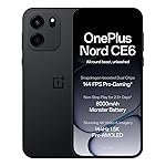 OnePlus Nord CE6 | 8GB+128GB | Pitch Black | Snapdragon 7s Gen 4 | Segment’s Fastest Touch Response | 8000mAh Battery | 144Hz 1.5K AMOLED Display | 50MP Main + 32MP Selfie 4K Cameras | IP66,68,69,69K