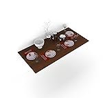 MAMTA DECORATION Standard Wall Mounted Dining Table for Living Room and Home Entrance (Walnut) (MD-DNG-01)