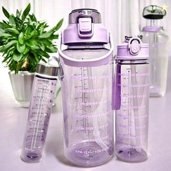 Jhalakriti Portable Wide Mouth BPA Free Motivational pack of 3 Tr...mo