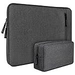 16-inch Laptop Sleeve with Charger Pouch | Fits 15â15.6 inch Laptops | Waterproof, Shockproof & Stylish Cover | Unisex Laptop Case for Office, Travel & Daily Use | Grey