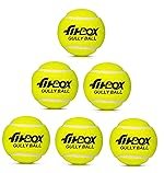 FitBox Sports Blend Gully Ball (Pack of 6) Cricket Ball for Street Match Cricket Ball Tennis & Lawn Cricket, Yellow