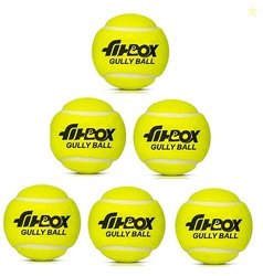 FitBox Sports Blend Gully Ball (Pack of 6) Cricket Ball for Street Mat