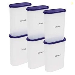 Amazon Brand - Solimo Modular Plastic Storage Containers with Lid | Ai