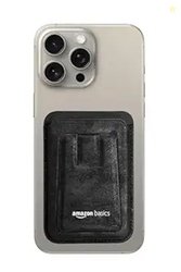 amazon basics Unisex Magnetic Magsafe Wallet | Secure-Grip Finger Loop