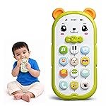 Kidology Baby Phone Toy for Toddlers 12-18 Months | Builds Cognitive Recognition & Early Learning | 12 Mode Musical Phone with Volume Control & Safe Teether | Birthday Gift Boys & Girls (Green)