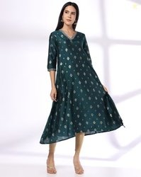 AVAASA MIX N' MATCH Women Printed Flared Kurta