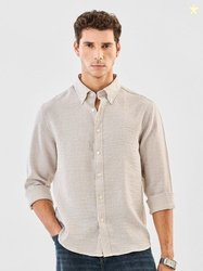 Snitch Men Vertical Striped Button-Down Collar Casual Shirt