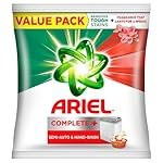 Ariel Complete Detergent Powder – 4kg | Removes 100 Tough Stains in 1 wash | Fragrance that lasts for 2 weeks | For Semi Auto Washing Machine & Bucket Wash