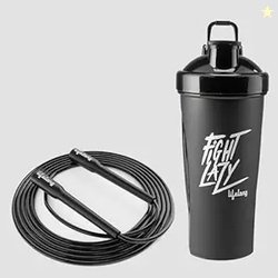 Lifelong Gym Shaker Bottle and Skipping Rope For Boys and Girls./Fitne