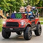 Baybee Bronco Baby Battery Operated Jeep for Kids | Ride on Toy Electric Car with LED Lights & Music | Rechargeable Battery Big Cars with Parental Control | Kids Car to Drive 3 to 8 Years (Red)