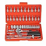 46-Piece Precision Screwdriver & Socket Set | Multi-Purpose Tool Case with Wrench | Compact Repair Kit for DIY & Home Maintenance