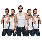 Amul Comfy Menâs Vest | 100% Cotton Single Jersey Fabric | U Neck Sleeveless Innerwear | Ultra Soft Hand Feel | Seamless Body | Superior Comfort Color May Vary (Pack of 5)
