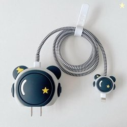 SKYCELL Charger Case Cover with Full Cable Protector 3D Cute Pattern C