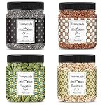 TEMPERADO 4 Seeds Combo Pack Chia Pumpkin Sunflower Flax 250 g x 4 Seeds Mix Raw Super Seeds Blend for Eating Weight Loss Diet Fiber Rich Healthy Snack Daily Nutrition