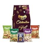 Happilo Premium Celebrations Gift Pack with 5 Inclusions | Almond, Cashew, Raisin, Date Bite, Party Snack, | Dry Fruits Gift Box | DOVE Birthday, Anniversary Gift Hamper