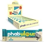 Phab Protein Wafer Bar Cookies & Cream Flavour – No Maida Only Millets ( Bajra ) | 10g Protein With No Added Sugar, No Preservatives, No Trans Fat | Gluten-Free Healthy Snack | Desk-to-Gym Snack (Pack of 10)