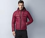 FYLTR Men’s Lightweight Winter Puffer Jacket with Stand Collar & Hood- Full Zipper | Side Pockets | Front Patch Pockets with Snap Button