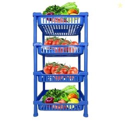Sulfar Multipurpose Plastic Trolley with Countertop Dish Rack for Kitc