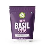 Nature Vit Basil Seeds, 1 Kg | Tukmaria Seeds | Sabja Seeds | Reduces Body Heat