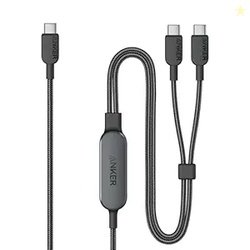 Anker 2-in-1 USB-C to USB-C Cable (4 ft, 140W) B2C - UN Black Iteratio