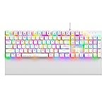 Ant Esports MK4100 RGB Mechanical Gaming Keyboard, Outemu Red Switches Linear & Silent â Chroma RGB â Magnetic Wrist Rest â Double Shot ABS Keycaps, Hot Swappable Switches â Mercury