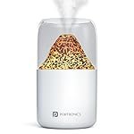 Portronics Magma 2-in-1 Volcano Water Mist Humidifier & Night Lamp, Type-C Powered, Silent Operation, Dual Mist & Light Modes, 300 ml Tank, Skin Hydration & Easy Breathing (Not for Essential Oils)