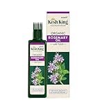 Kesh King Organic Rosemary Oil with Tulsi, ayurvedic hair oil for hair fall and regrowth with hair oil applicator, for men and women, 200ml