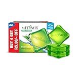 Medimix Clear Glycerine Bathing Bar Soap for Dry Skin 100g (Pack of 4) | Infused with Lakshadi Oil & Aloe Vera | Effective for Dry Skin