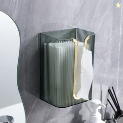 Wall Mounted Plastic Tissue Dispenser with Shelf and Cover  Waterproof