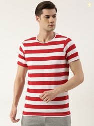 Sports52 wear Men Striped Round Neck Sports T-shirt