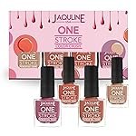 JAQULINE USA Color Crush Matte Finish Nail Paint Set of 4 | Long Lasting | Chip Resistant | Highly Pigmented | Quick Dry | Cruelty Free | 5ml Each