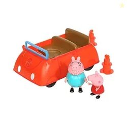 Peppa Pig Peppa's Family Red Car with Sound Effects, Includes 2 Figure