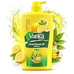 Dabur Vatika Lemon Anti-Dandruff Shampoo – 1 L | Reduces Dandruff from 1st Wash | Moisturises Scalp | Provides Gentle Cleansing, Conditioning & Nourishment to Hair