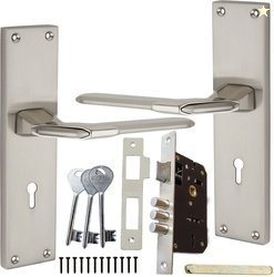 BUCKLER Zinc Alloy, Brass, Stainless Steel Glossy Handlesets (Sil...mo