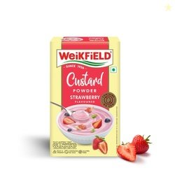 Weikfield Custard Powder | Strawberry Flavour | Makes Smooth & Creamy