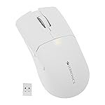 ZEBRONICS Rechargeable Wireless Mouse, Dual Mode 2.4GHz + BT, Upto 2400 DPI, 6 Buttons, USB Nano Receiver, Type-C, Silent Operation, Ergonomic Design (Blanc 100, White)