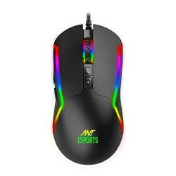 Ant Esports GM330 RGB Wired Gaming Mouse, 12800 DPI Optical Sensor, 8