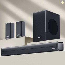 Mivi Fort H350 Soundbar, 350 Watts, 5.1 Channel, Multi-...