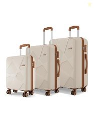 Safari Pentagon Pro 8 Wheels Set of 3, (Cabin + Medium + Large) Trolle