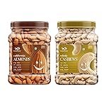 GreenFinity Premium Almonds & Cashews Combo â 500g Each (1kg Total) | Crunchy Whole Nuts in Reusable Jar | Protein-Rich Healthy Snack | No Preservatives | Vegan & Gluten-Free