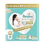 Pampers Premium Care Pant Style Baby Diapers, Newborn (XS), 30 Count, Upto 5 kg, All-in-1 with 360 Cottony Softness Diapers