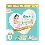 Pampers Premium Care Pant Style Baby Diapers, Medium (M), 20 Count, 7-12kg, All-in-1 with 360 Cottony Softness Diapers