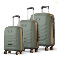 Safari Crescent 8 Wheels Set of 3 (Cabin + Medium + Large) Trolley Bag