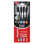 Colgate Slimsoft Charcoal Manual Toothbrush for Adults (Buy 2, Get 2) – 4 Pcs, 17X Slimmer Tip Bristles