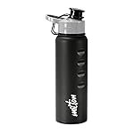 MILTON Gripper 750 Stainless Steel Water Bottle 750 ml, Single Walled, ISI Certified I Leak Proof Lid, Rust Proof I For School, Office, Gym I Black